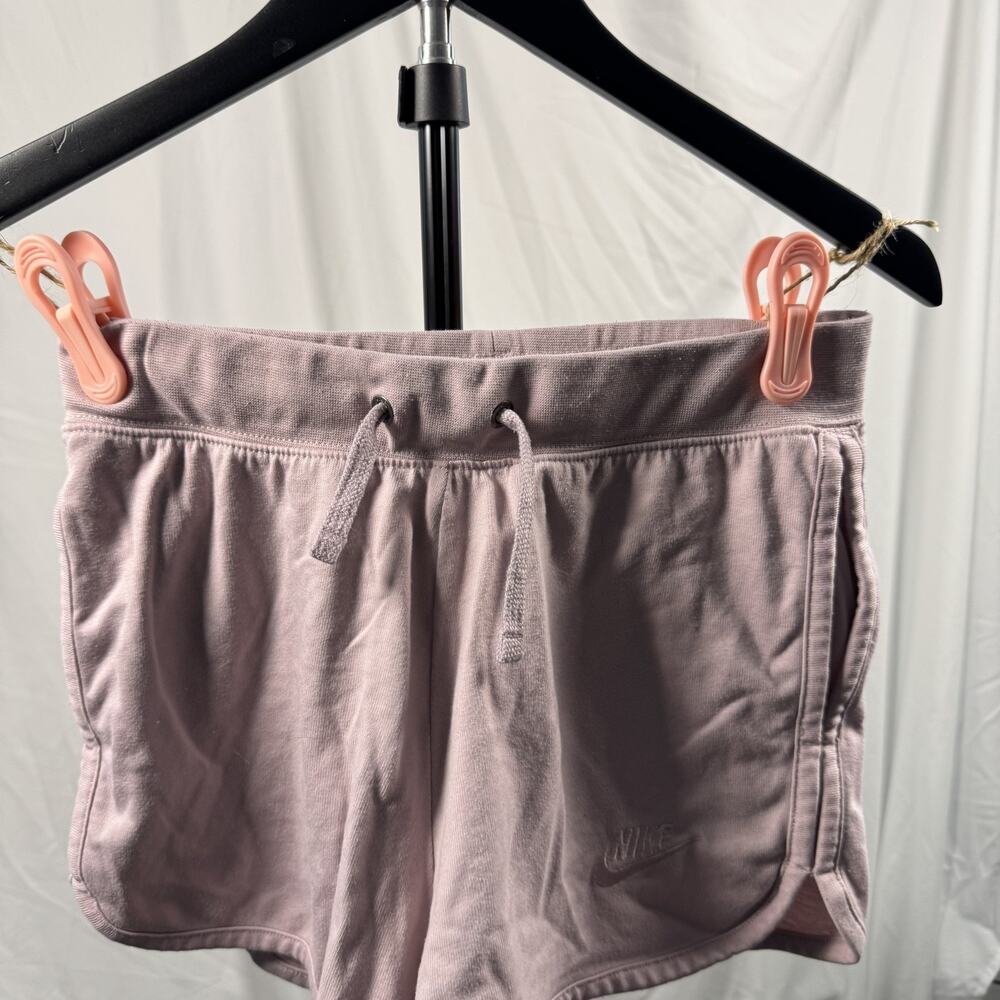 Nike Dusty Pink Satin Woven Running Shorts XS Y2K Sporty Athletic